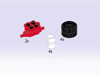 LEGO Hub, Tire and Wheel Suspension (5046-1) set, 1991