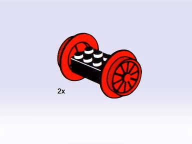 LEGO Wheel Sets, Large, Red (5071-1) set, 1987
