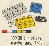 LEGO 38 Slimbricks Assorted Sizes (509-1) set