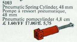 LEGO Pneumatic Spring Cylinder, 48mm, Red (5103-1) set