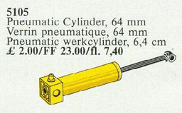 LEGO Pneumatic Cylinder, 64mm, Yellow (5105-1) set