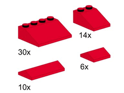 LEGO Roof Bricks, Red, 25 degrees (5152-1) set