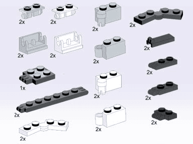 LEGO Hinges, Couplings and Tilting Bearings (5165-1) set, 1991