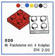 LEGO 2 x 2 Plates (cardboard box version) (520-2) set