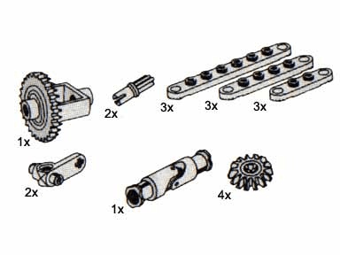 LEGO Differential Housing and Steering Elements (5242-1) set, 1987