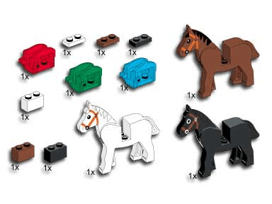 LEGO Horses and Saddles (5394-1) set, 1997