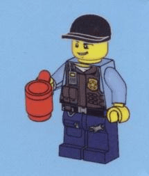LEGO Advent Calendar 2013, City (Day  1) - Police Officer with Cup (60024-2) set, 2013