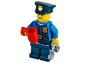 LEGO Advent Calendar 2014, City (Day 18) - Policeman with Cup and Handcuffs (60063-19) set, 2014