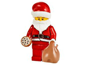 LEGO Advent Calendar 2014, City (Day 24) - Santa with Bag and Cookie (60063-25) set, 2014