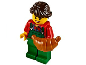 LEGO Advent Calendar 2014, City (Day  5) - Girl with Croissant (60063-6) set, 2014
