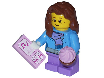 LEGO Advent Calendar 2015, City (Day 19) - Girl with Music Player and Cupcake (60099-20) set, 2015