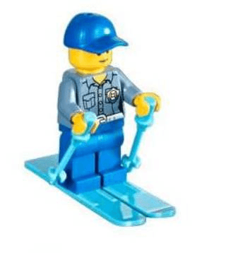 LEGO Advent Calendar 2017, City (Day 13) - Coast Guard Worker with Skis and Ski Poles (60155-14) set, 2017