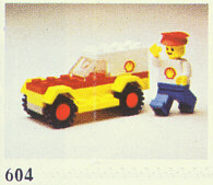 LEGO Shell Service Car (604-1) set, 1978