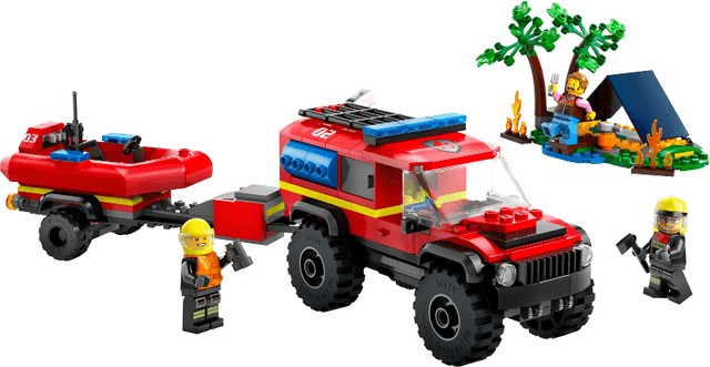 LEGO 4x4 Fire Truck with Rescue Boat (60412-1) set, 2024