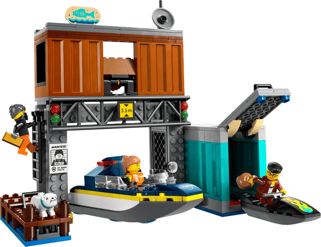 LEGO Police Speedboat and Crooks' Hideout (60417-1) set, 2024