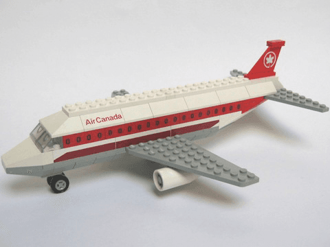 LEGO Air Canada Jet Plane (611-2) set, 1988
