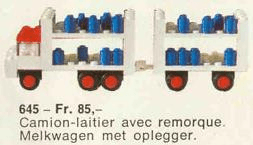 LEGO Milk Float & Trailer (645-2) set, 1971