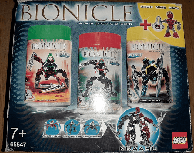 LEGO BIONICLE Bundle Pack (Sets 8607, 8614, 8616, and 8618) - Kraahu (65547-1) set, 2004
