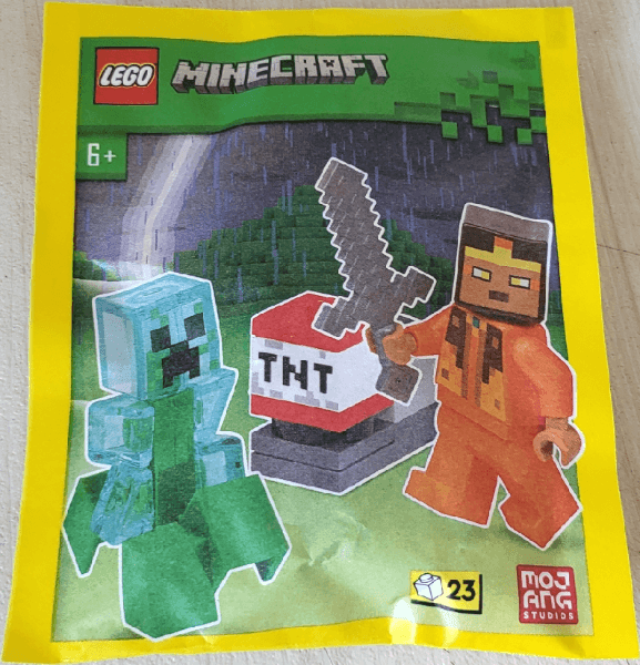 LEGO Hero with Charged Creeper and TNT Launcher paper bag (662406-1) set, 2024
