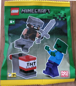 LEGO Hero with Zombie and TNT Launcher paper bag (662510-1) set