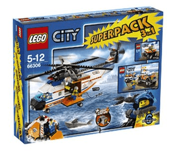 LEGO City Bundle Pack, Super Pack 3 in 1 (Sets 7736, 7737, and 7738) (66306-1) set, 2009