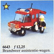 LEGO Fire Truck (6643-1) set, 1988