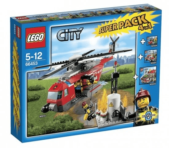 LEGO City Bundle Pack, Super Pack 4 in 1 (Sets 60000, 60001, 60003, and 60010) (66453-1) set, 2013