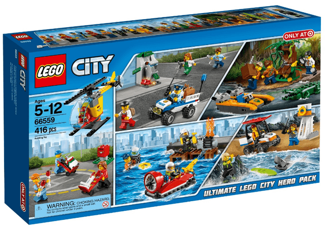 LEGO Ultimate LEGO City Hero Pack 5 in 1 (60100, 60106, 60136, 60157, 60163) (66559-1) set, 2017
