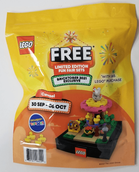 LEGO Bricktober Fairground Set 1/4 - Carousel (2021 Toys "R" Us Exclusive) {Canadian Release} (66649-2) set, 2021