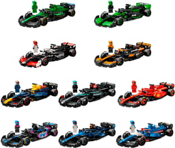 SPEED CHAMPIONS Bundle Pack, 10 Sets + Exclusive Poster (Sets 77242, 77243, 77244, 77245, 77246, 77247, 77248, 77249, 77250, and 77251) - Ultimate Formula 1 Collector's Pack