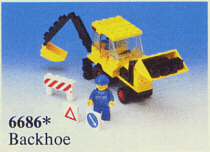 LEGO Backhoe (6686-1) set, 1984