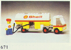 LEGO Shell Fuel Pumper (671-1) set, 1978