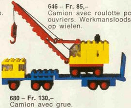 LEGO Low-Loader and Crane (680-1) set