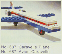 LEGO Caravelle Plane (687-1) set, 1973