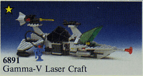 LEGO Gamma V Laser Craft (6891-1) set, 1985