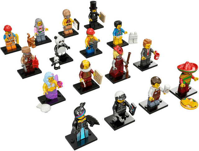 LEGO Minifigure, The LEGO Movie (Complete Series of 16 Complete Minifigure Sets) (71004-2) set, 2014