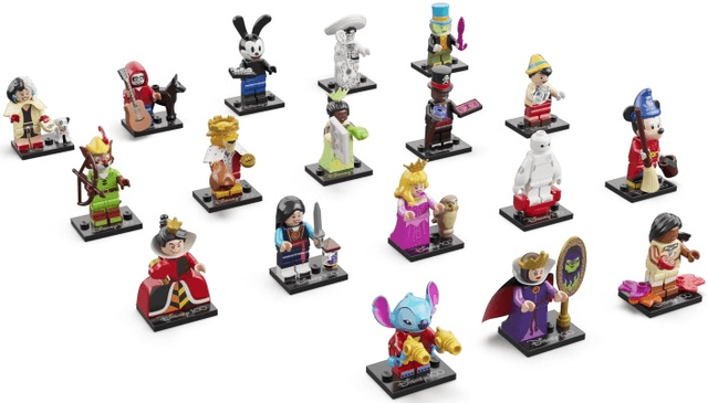 LEGO Minifigure, Disney 100 (Complete Series of 18 Complete Minifigure Sets) (71038-2) set, 2023