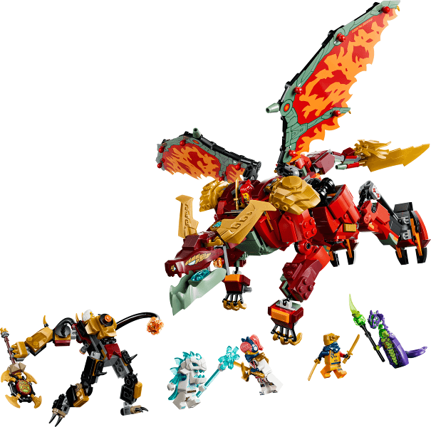 LEGO Wyldfyre's Transforming Dragon Mech (71868-1) set, 2026