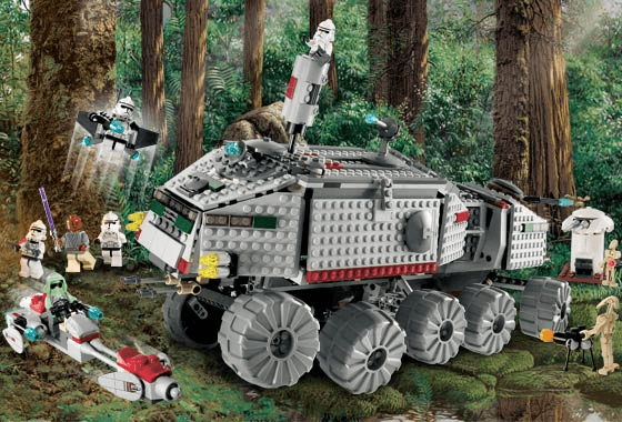 LEGO Clone Turbo Tank (with Non-Light-Up Mace Windu) (7261-2) set, 2006