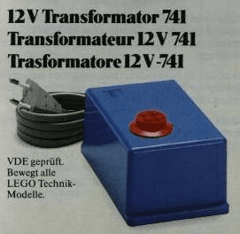 LEGO 12V Transformer for 220V Pack (741-1) set, 1974