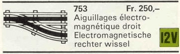 LEGO Automatic Right Electric Switch (753-1) set, 1969