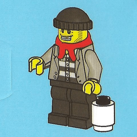 LEGO Advent Calendar 2011, City (Day  1) - Robber with Snowball (7553-2) set, 2011