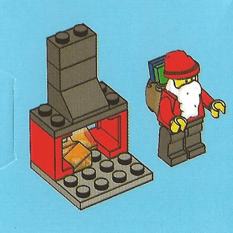 LEGO Advent Calendar 2011, City (Day 24) - Santa and Fireplace (7553-25) set, 2011