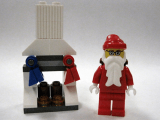 LEGO Advent Calendar 2009, City (Day 24) - Santa and Fireplace (7687-25) set, 2009