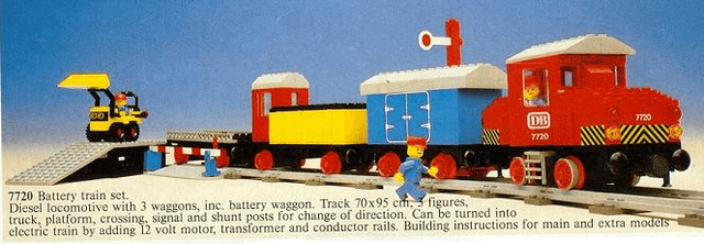 LEGO Diesel Freight Train Set, battery (7720-1) set, 1980