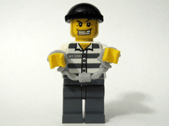 LEGO Advent Calendar 2008, City (Day 18) - Criminal with Handcuffs (7724-19) set, 2008