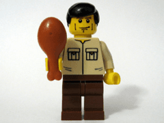 LEGO Advent Calendar 2008, City (Day  1) - Minifigure and Drumstick (7724-2) set, 2008