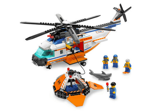 LEGO Coast Guard Helicopter & Life Raft (7738-1) set, 2008