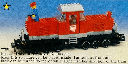 LEGO Diesel Heavy Shunting Locomotive (7755-1) set, 1983