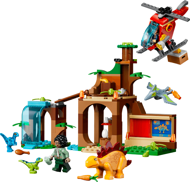 LEGO Velociraptor, Stegosaurus & Pteranodon Rescue (77981-1) set, 2026